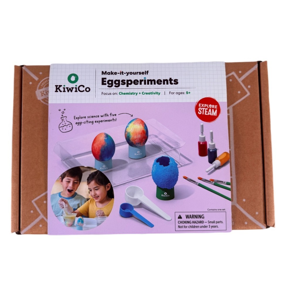 KiwiCo Eggsperiments STEAM Science Kit Kids DIY 5 Experiments Age 6-9 NEW SEALED
